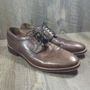 Johnston & Murphy Men's 10.5 Conard Wingtip Mahogany Italian Calfskin 20-2233